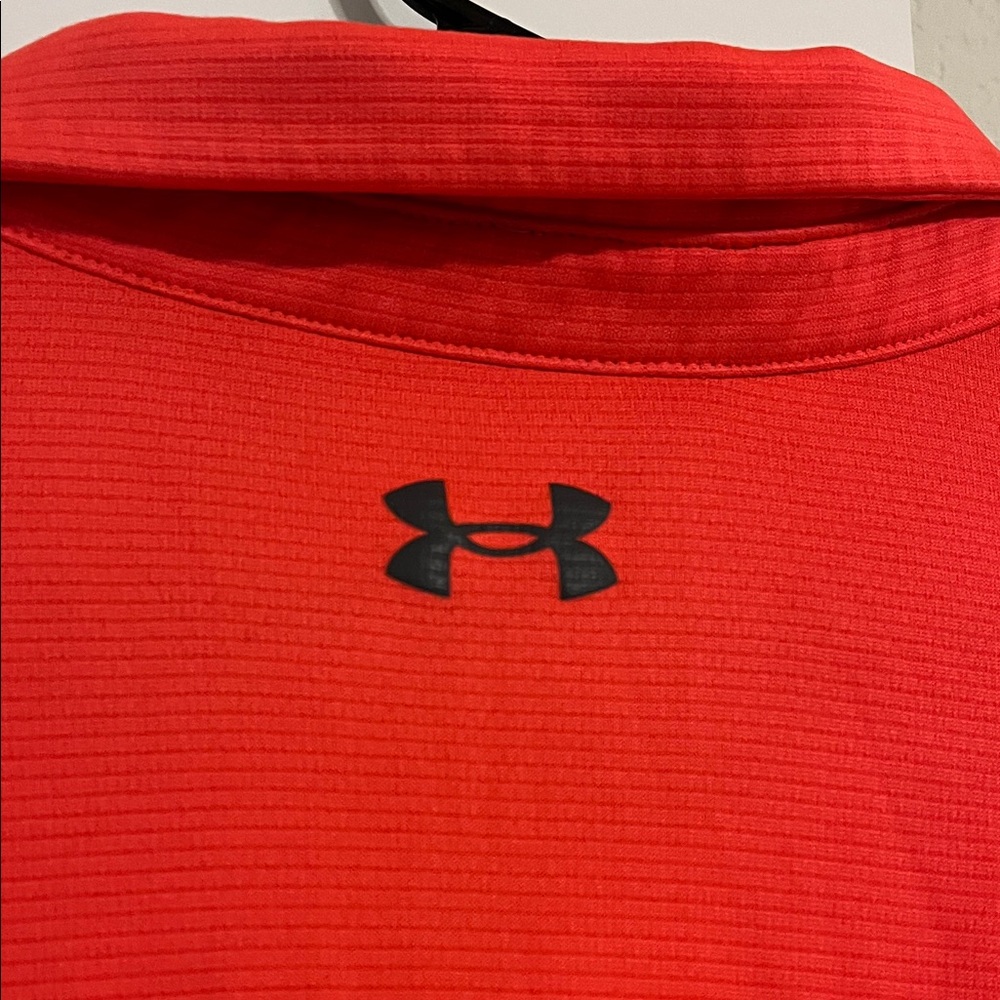Under Armour Men's Bright Red Polo Shirt - Picture 6 of 8